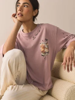 Paarse Ontbijt - Pyjama met korte mouwen