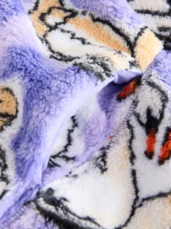 Paarse Swan - Borg fleece met korte rits