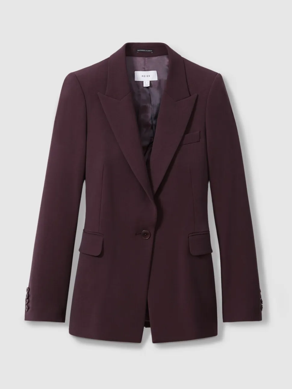 Paarsrood - Reiss Gabi maatsnit-kostuumblazer met enkele knoopsluiting