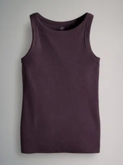 Paars/Strepen/Bruin/Roze/Wit - The Set 5 Pack Racer Ribbed Vests
