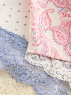 Paisley - Katoenen kanten slipjes 4 stuks