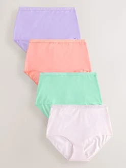 Pastel - 4 Katoenen slipjes met logotailleband