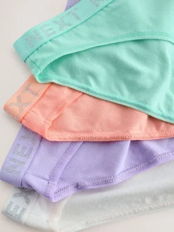 Pastel - 4 Katoenen slipjes met logotailleband