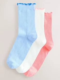 Pastel - Frill Top Ankle Socks 3 Pack