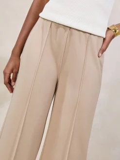 Pastelgeel - Lipsy - Broek met wijde pijpen en hoge taille