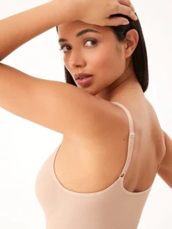 Pastelroze nude - Body met krachtige buikcorrectie