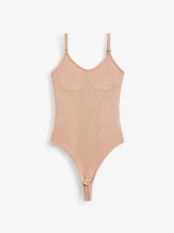 Pastelroze nude - Body met krachtige buikcorrectie