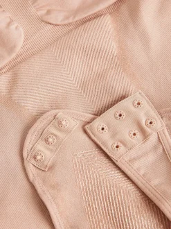 Pastelroze nude - Body met krachtige buikcorrectie
