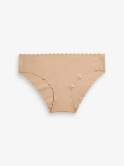 Pastelroze nude - No VPL slipje met geschulpte rand