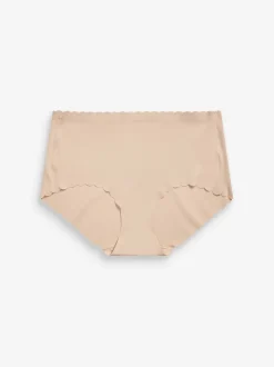 Pastelroze nude - No VPL slipje met geschulpte rand