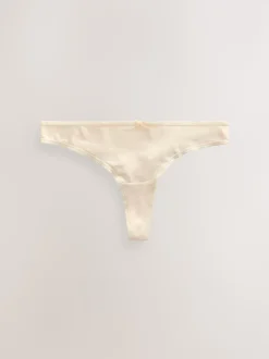 Pastelroze nude - Set van 5 slips met hoog katoengehalte