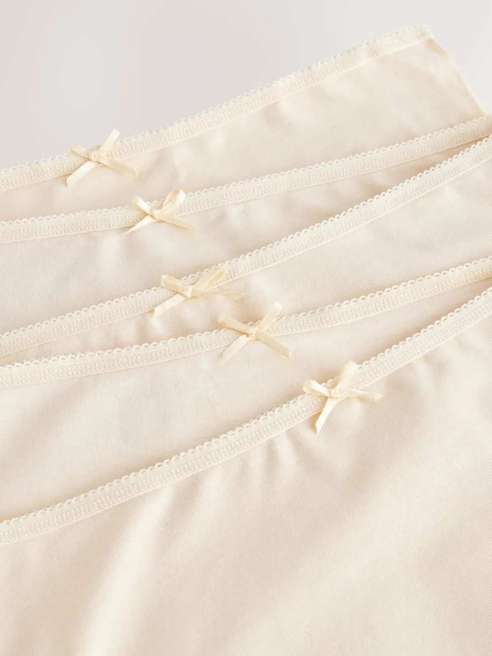 Pastelroze nude - Set van 5 slips met hoog katoengehalte