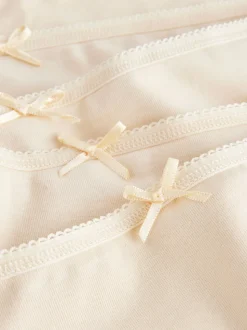 Pastelroze nude - Set van 5 slips met hoog katoengehalte