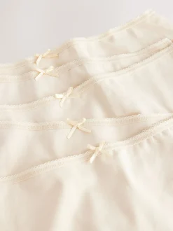 Pastelroze nude - Set van 5 slips met hoog katoengehalte