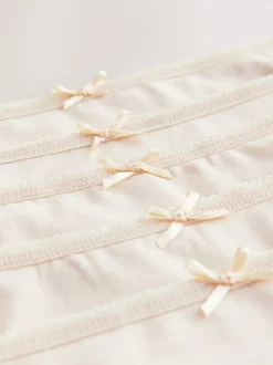 Pastelroze nude - Set van 5 slips met hoog katoengehalte