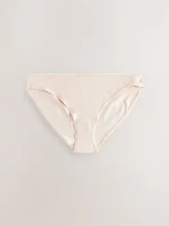 Pastelroze nude - Set van 5 slips met hoog katoengehalte