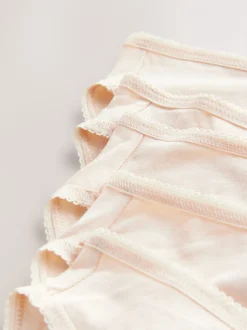 Pastelroze nude - Set van 5 slips met hoog katoengehalte