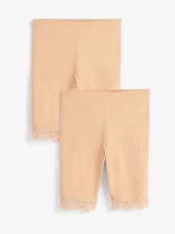 Pastelroze nude - Verpakking van 2 shorts tegen schuren