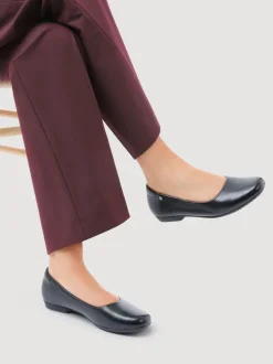 Pavers - Zwarte ballerina's met spitse neus