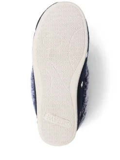 Pavers Floral Faux-Fur Slippers