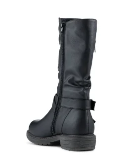 Pavers Wide Fit Zip Fasten Slouch Boots