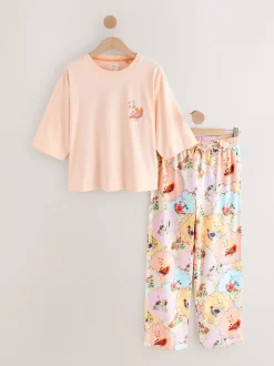 Peach Pink Hen - Tricot pyjama met korte mouwen