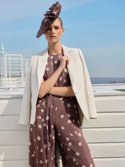 Phase Eight Maxine chiffon jumpsuit met stippen