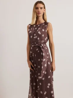 Phase Eight Maxine chiffon jumpsuit met stippen