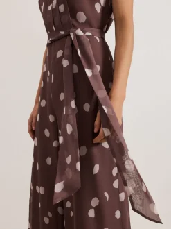 Phase Eight Maxine chiffon jumpsuit met stippen