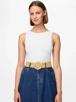 PIECES Raffia Belt