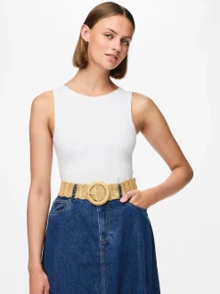 PIECES Raffia Belt
