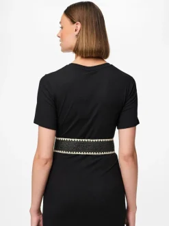 PIECES Raffia Woven Waist Belt
