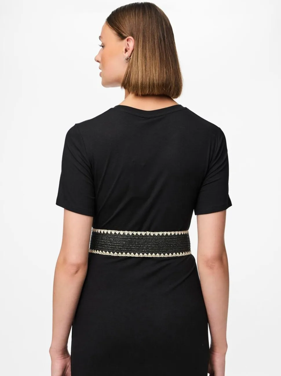 PIECES Raffia Woven Waist Belt