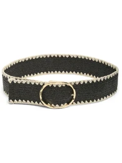 PIECES Raffia Woven Waist Belt