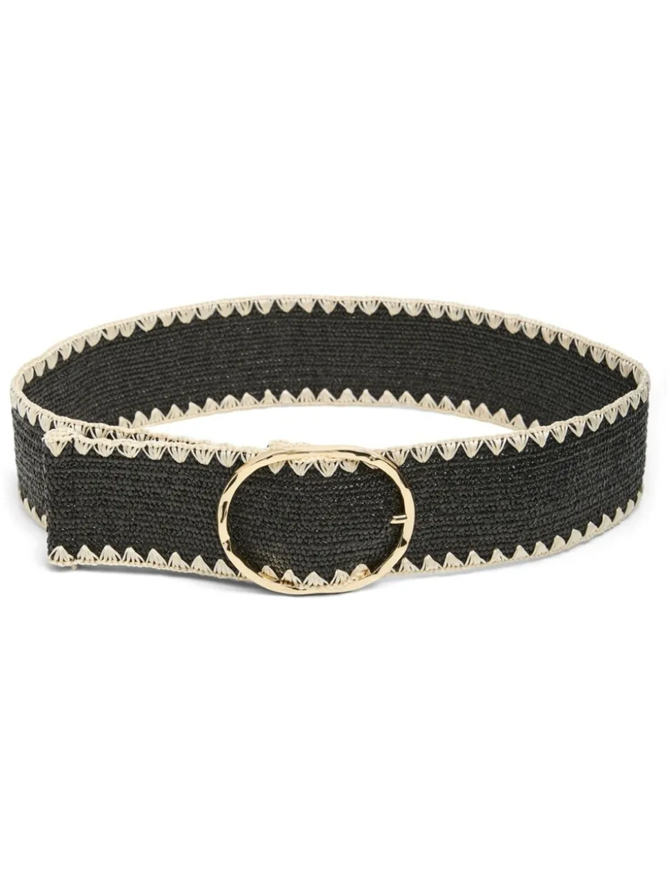 PIECES Raffia Woven Waist Belt