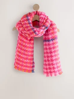 Pink Dogstooth - Halfzware sjaal