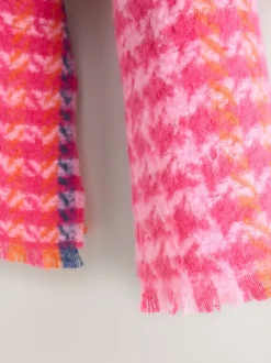 Pink Dogstooth - Halfzware sjaal