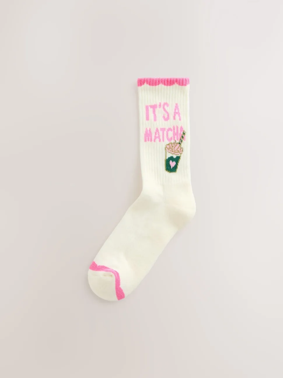 Pink Matcha - Set van 3 paar enkellange sportsokken met verzachte zool