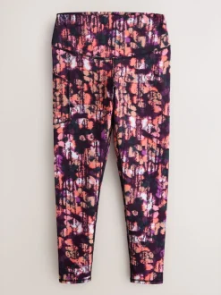 Pink Print with Pocket - Active Sports Dry Tech Sculpting Leggings