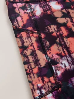 Pink Print with Pocket - Active Sports Dry Tech Sculpting Leggings