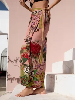 Pink Scenic Floral - Kew Collection Maxi Sarong