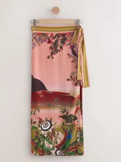 Pink Scenic Floral - Kew Collection Maxi Sarong