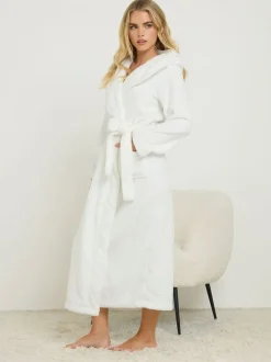 PixieGirl Petite Cotton Touch Hooded Maxi Robe