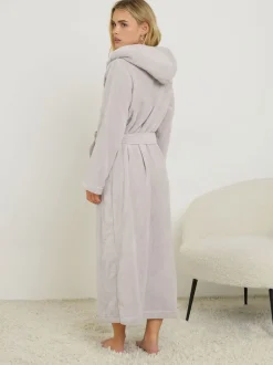 PixieGirl Petite Cotton Touch Hooded Maxi Robe