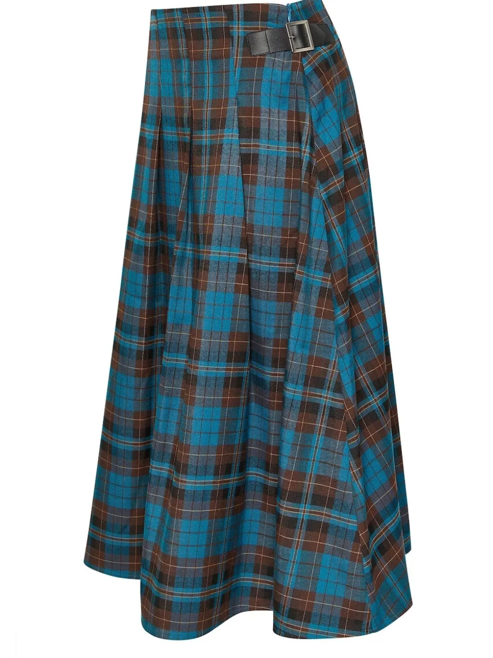 PixieGirl Petite geruite Midi rok met gesp