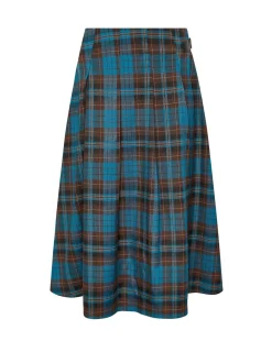PixieGirl Petite geruite Midi rok met gesp