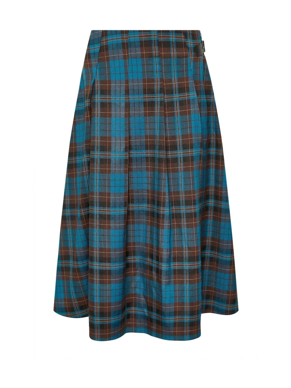 PixieGirl Petite geruite Midi rok met gesp