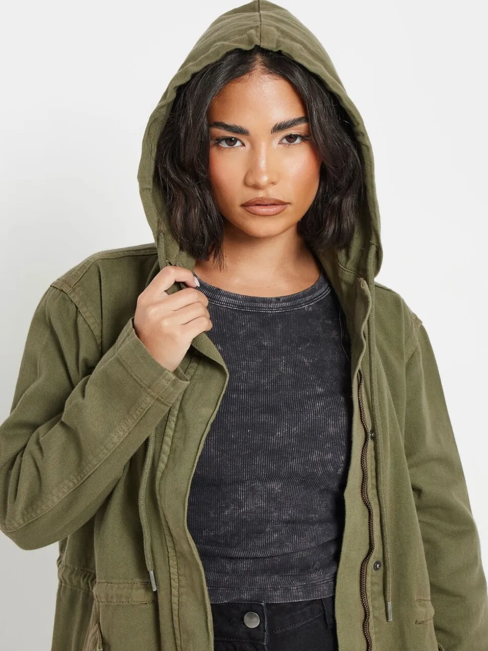 Pixiegirl Petite parka van keperstof