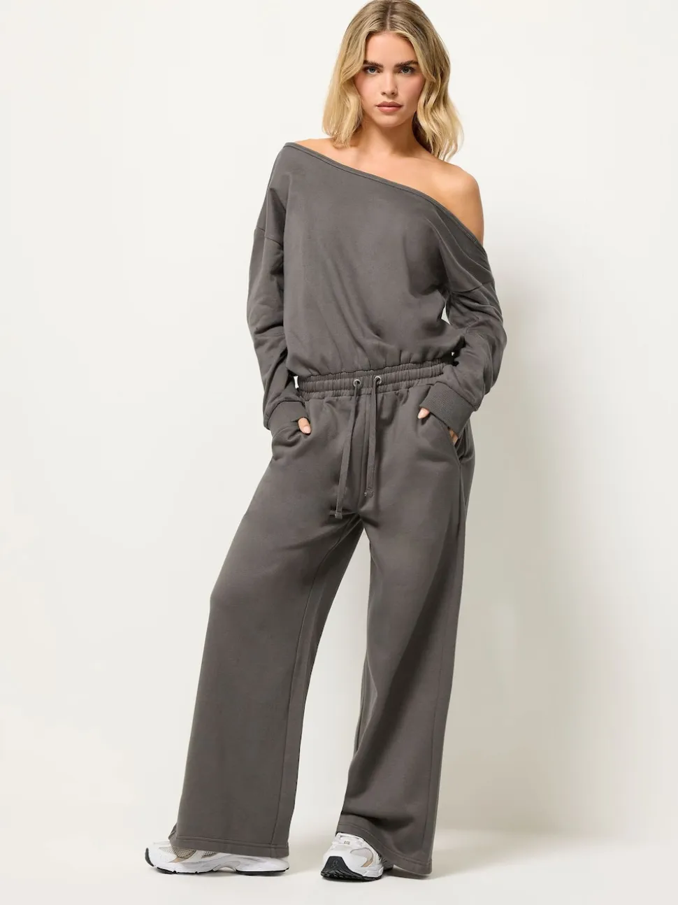 PixieGirl Petite Sweat Wide Leg Jumpsuit