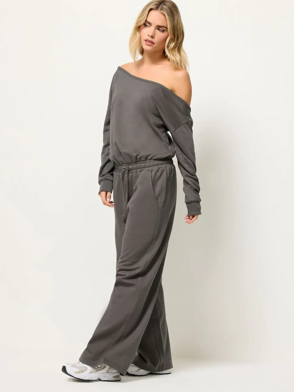 PixieGirl Petite Sweat Wide Leg Jumpsuit